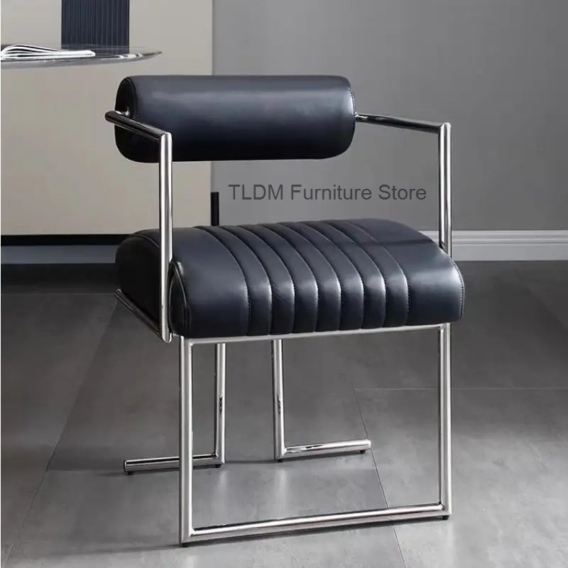 Home Barcelona - Modern Dining Chair, Stainless Steel Chair,