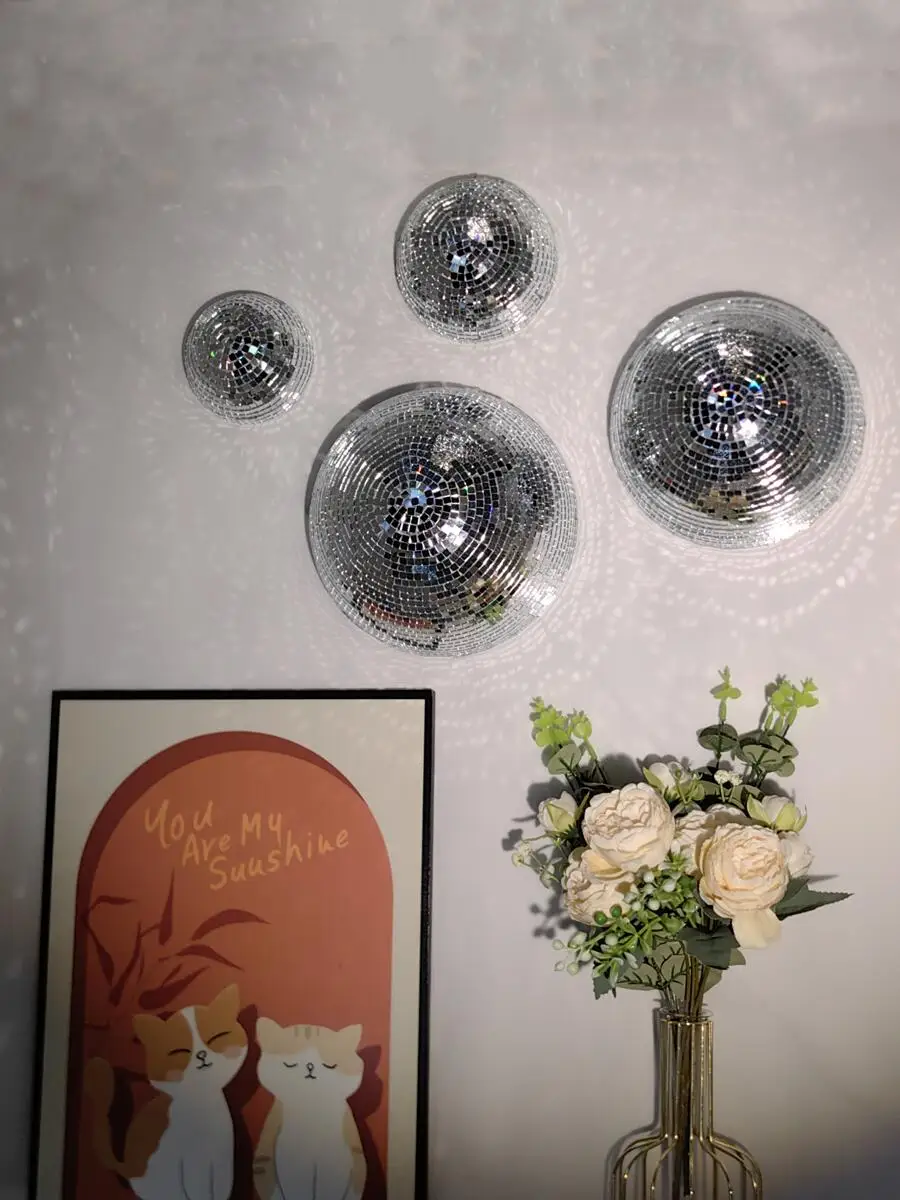 New Wall Disco Ball Mirrored D - Old Fashioned Glass 评论和价格