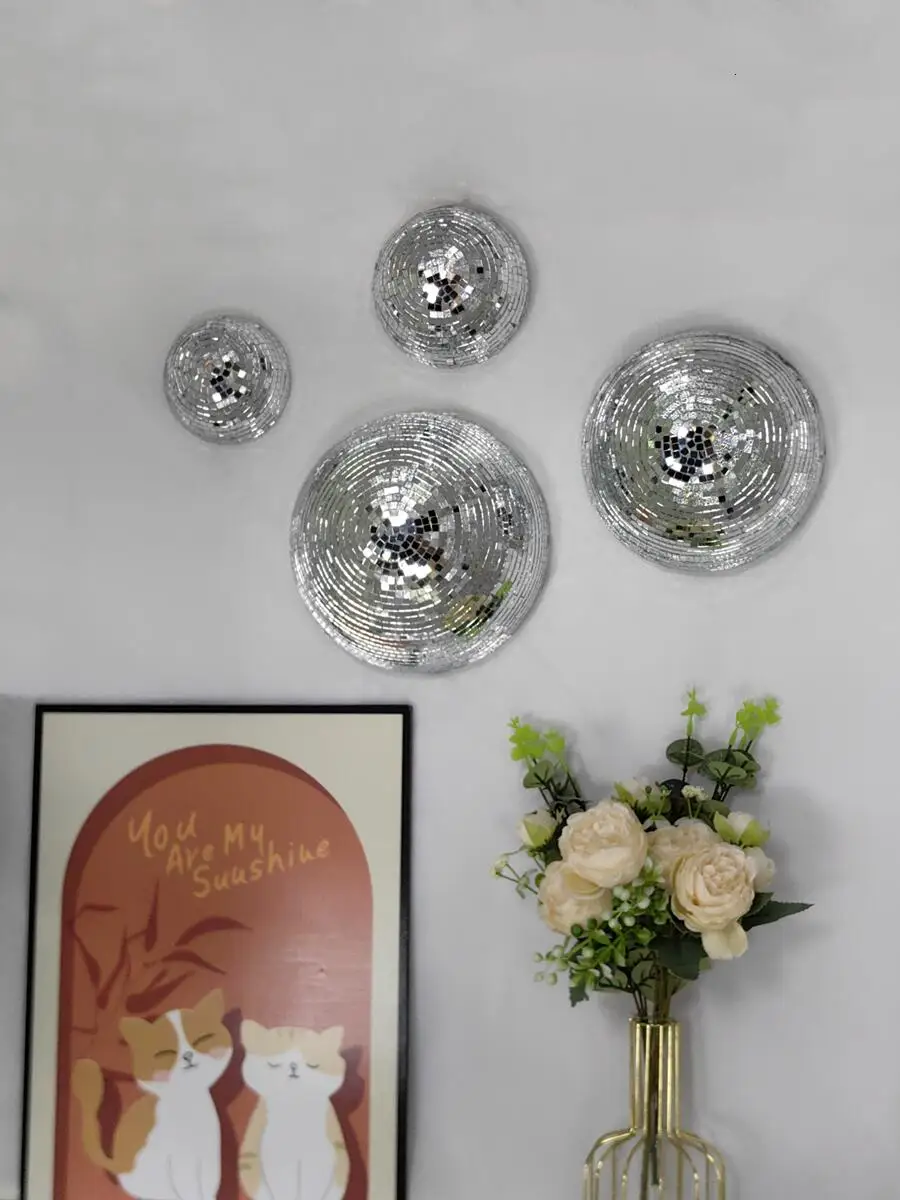 New Wall Disco Ball Mirrored D - Old Fashioned Glass 评论和价格
