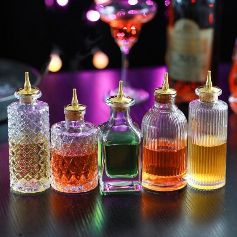 Vintage Glass Bitters Bottle W - Bitters Bottle Set 评论和价格