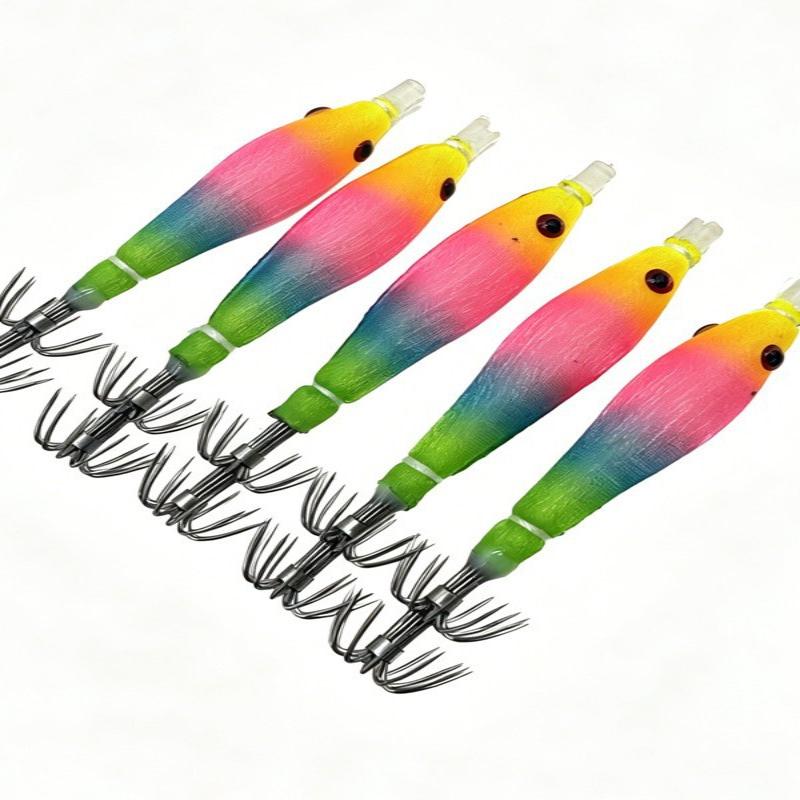 New 5Pcs Luminous Squid Jig Do - Jigger Double Sided 评论和价格