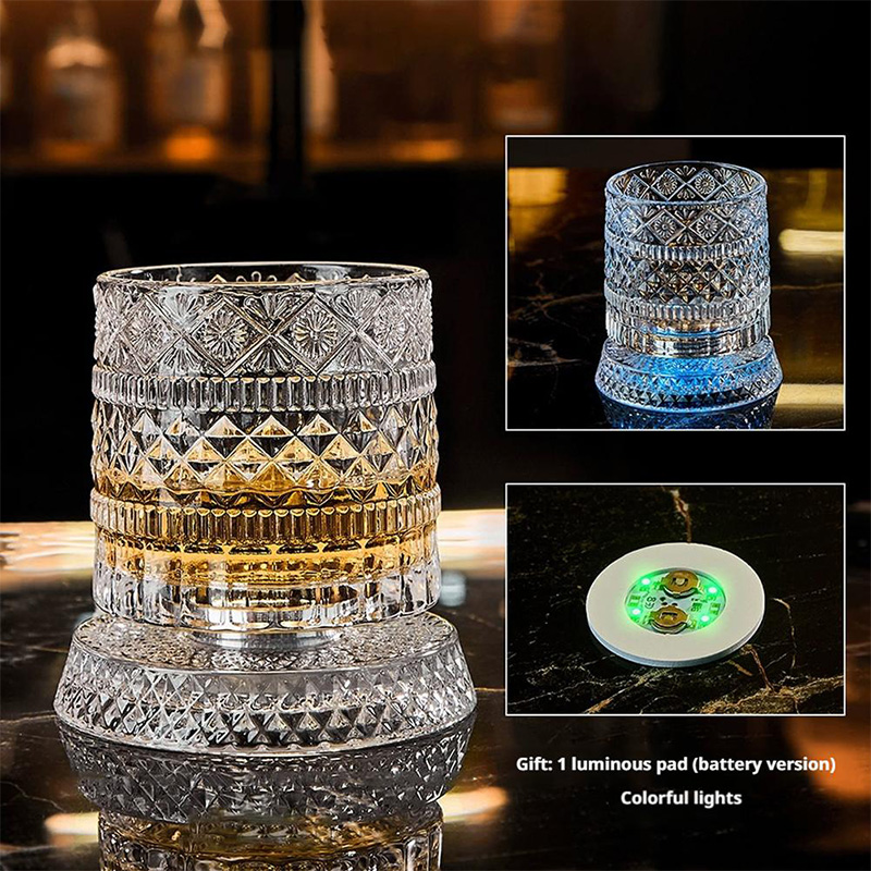 360° Rotating Whiskey Glass wi - Old Fashioned Glass 评论和价格