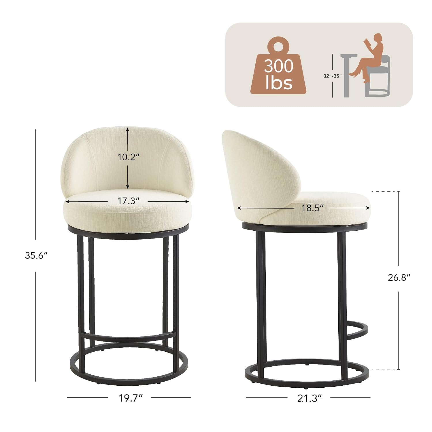 Upholstered Swivel Bar Stools  - Home Bar Stools 评论和价格
