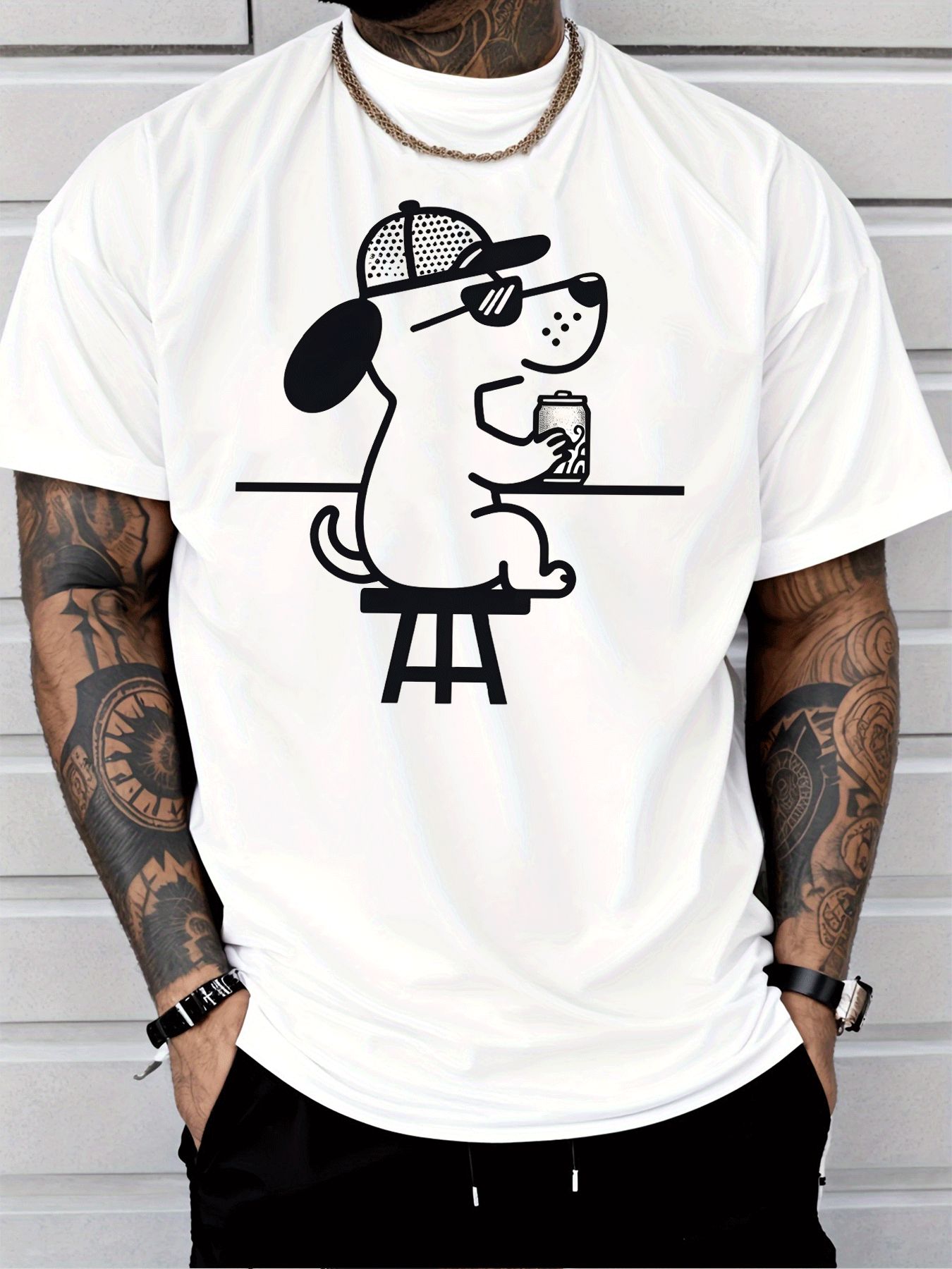 Men Black Crew Neck Tee White  - Home Bar Stools 评论和价格