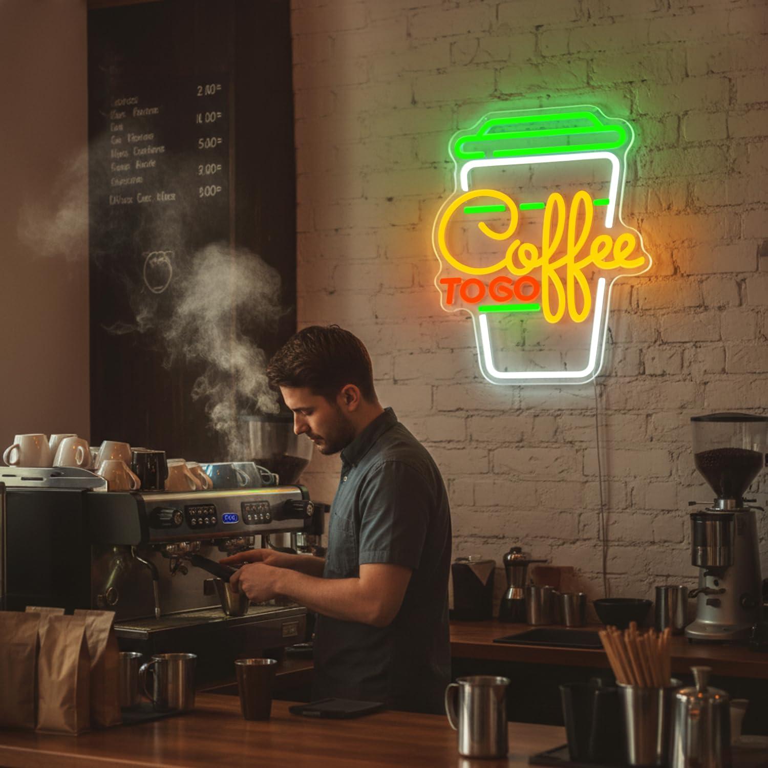 Coffee Neon Sign USB Dimmable  - Home Bar And Coffee 评论和价格