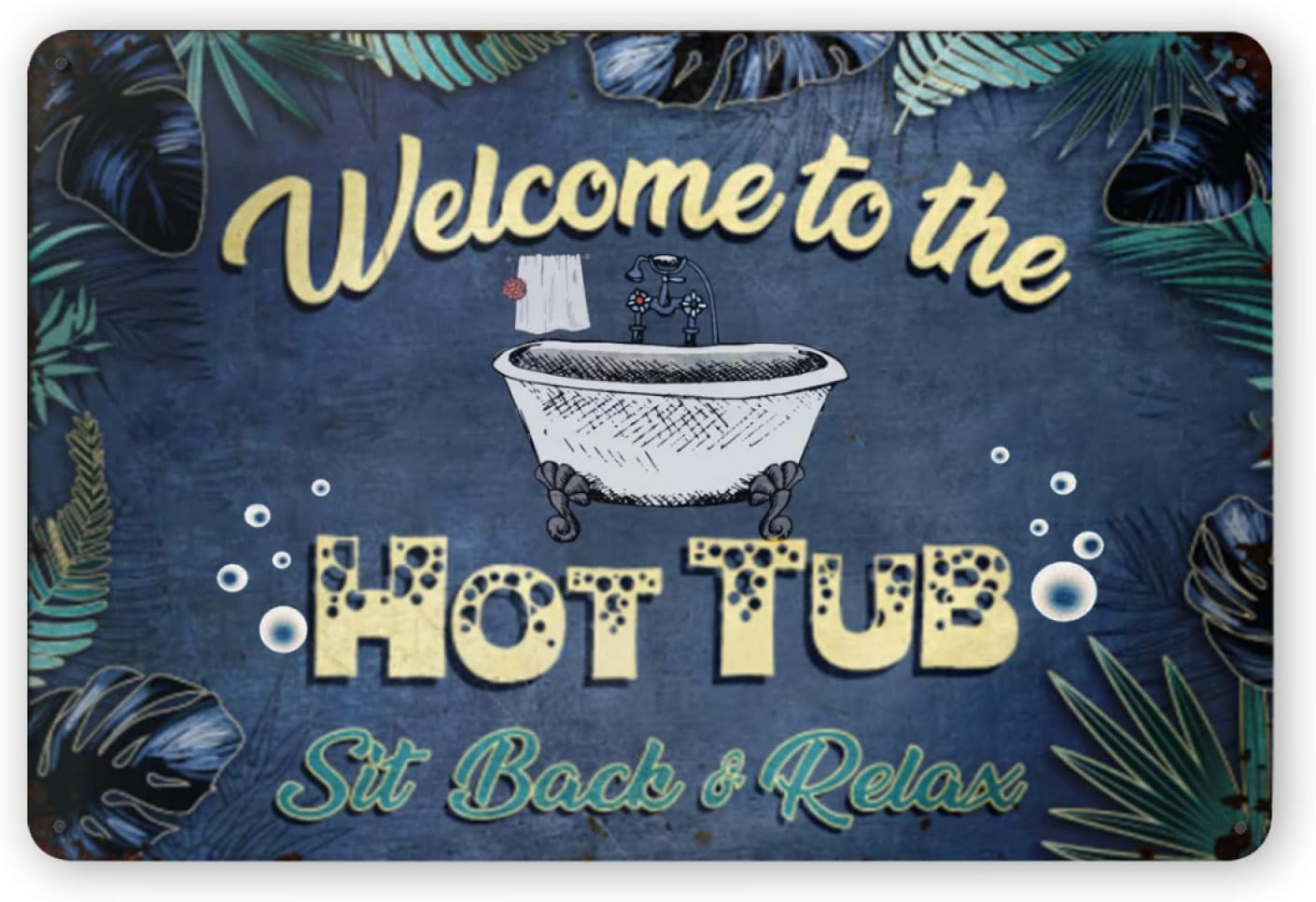 Y1,Metal Tin Sign For Welcome  - Home Bar And Coffee 评论和价格